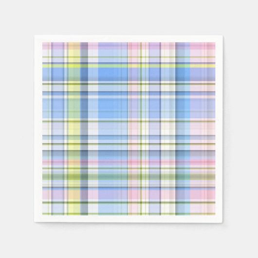 Serviette En Papier Blue Pink Yellow (Devant)