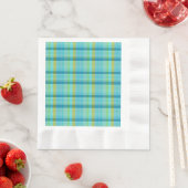 Serviette En Papier Blue Plaid par Shirley Taylor (En situation)