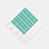 Serviette En Papier Blue Plaid par Shirley Taylor (Coin)