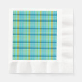 Serviette En Papier Blue Plaid par Shirley Taylor (Devant)