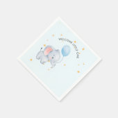 Serviette En Papier Blue Playful Elephants Baby Shower (Coin)