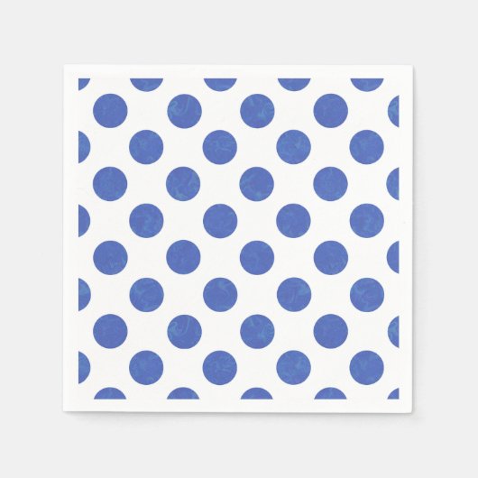 Serviette En Papier Blue Polka Dot (Devant)