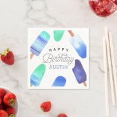 Serviette En Papier Blue Popsicle Parti Anniversaire de enfant personn (En situation)