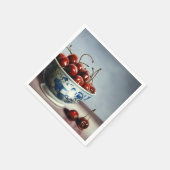 Serviette En Papier Blue Porcelain & Cherries (Coin)