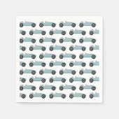 Serviette En Papier Blue Race Car Boy Racing Anniversaire (Devant)