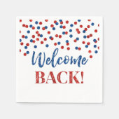 Serviette En Papier Blue Red Confetti Welcome Back Naples (Devant)