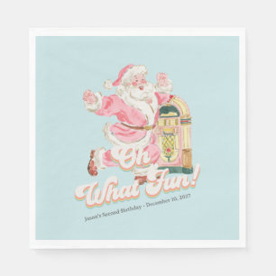Serviette En Papier Blue Retro - Fête de Noël Super