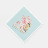 Serviette En Papier Blue Retro - Fête de Noël Super (Coin)