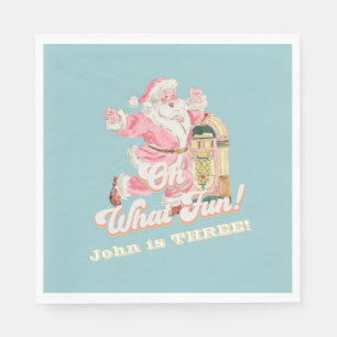 Serviette En Papier Blue Retro - Fête de Noël Super