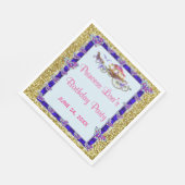 Serviette En Papier Blue Ribbon Gold Parties scintillant Royal Princes (Coin)