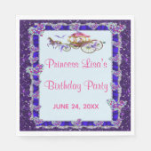 Serviette En Papier Blue Ribbon Purple Parties scintillant Royal Princ (Devant)