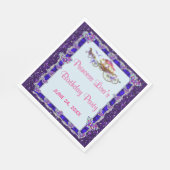 Serviette En Papier Blue Ribbon Purple Parties scintillant Royal Princ (Coin)