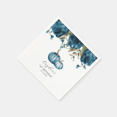 Serviette En Papier Blue Rustic Citrouille Automne fête d'anniversaire (Coin)
