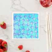 Serviette En Papier Blue Sea Turtle Print (En situation)