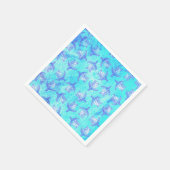 Serviette En Papier Blue Sea Turtle Print (Coin)