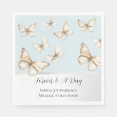 Serviette En Papier Blue Skies & Butterflies Wedding  (Devant)