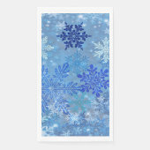 Serviette En Papier Blue Snowflakes serviettes serviettes serviettes (Devant)