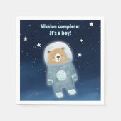 Serviette En Papier Blue Space Bear Mission Complete Stark Sky (Devant)