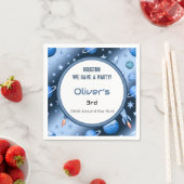 Serviette En Papier Blue Space Thème Rocket & Planètes Fête Enfants (En situation)