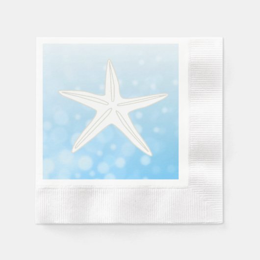 Serviette En Papier Blue Starfish Beach Mariage à thème Napkins (Devant)