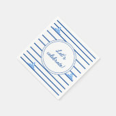 Serviette En Papier Blue Stripes and Sail Boat Children Papier (Coin)