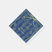 Serviette En Papier Blue Stripes Italian Themed Ciao Baby (Coin)