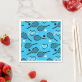 Serviette En Papier Blue Tennis Party, personnalisable (En situation)
