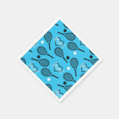 Serviette En Papier Blue Tennis Party, personnalisable (Coin)