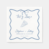 Serviette En Papier Blue That's Amore Pizza Rehearsal Dinner (Devant)