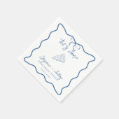 Serviette En Papier Blue That's Amore Pizza Rehearsal Dinner (Coin)