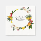 Serviette En Papier Blue Tiles Mediterranean Pattern Paper Napkin (Devant)