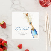 Serviette En Papier Blue Toast Couples Engagement Party (En situation)