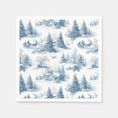 Serviette En Papier Blue Toile Christmas Pattern (Devant)