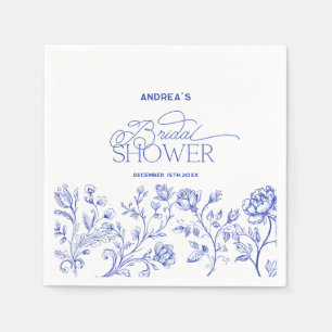 Serviette En Papier Blue Toile Élégant Baby Shower de Mariage