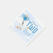 Serviette En Papier Blue Two Silly Goose 2e fête d'anniversaire (Coin)