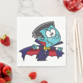 Serviette En Papier Blue Vampire Boy with Cape Cute Dracula (En situation)