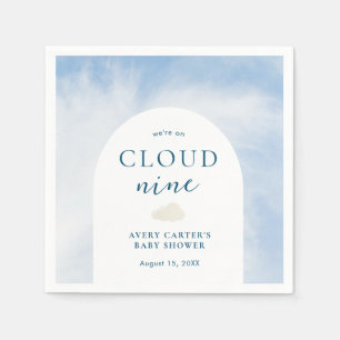 Serviette En Papier Blue Watercolor Cloud 9 Baby shower
