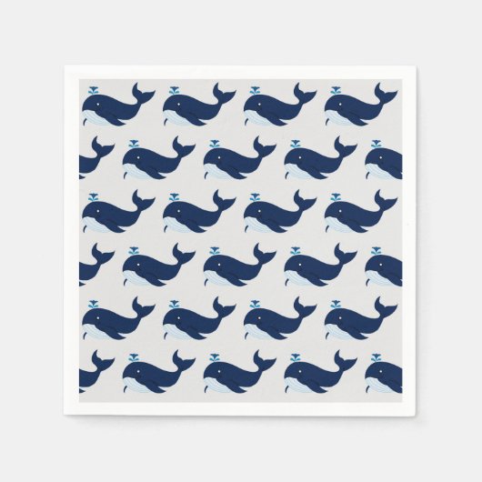 Serviette En Papier Blue Whale (Devant)
