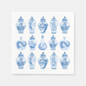 Serviette En Papier Blue Willow Chinoiserie Ginger Jars Chine (Devant)