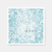 Serviette En Papier Blue Winter Bokeh (Devant)