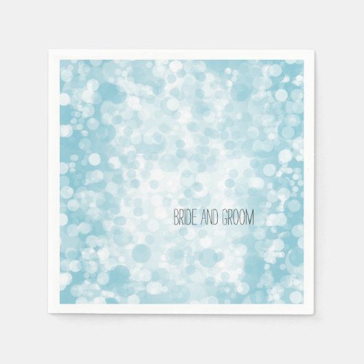 Serviette En Papier Blue Winter Bokeh (Devant)