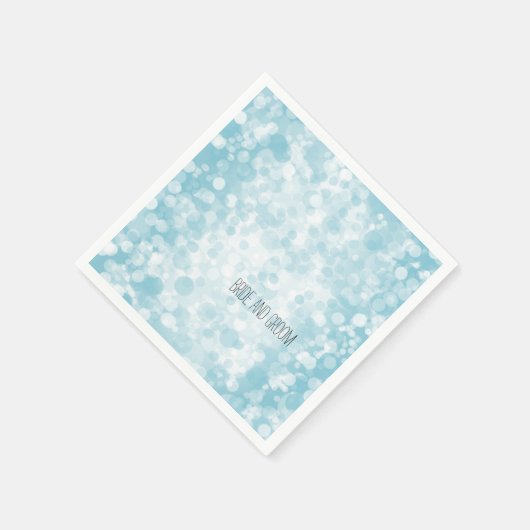 Serviette En Papier Blue Winter Bokeh (Coin)
