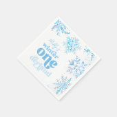 Serviette En Papier Blue Winter Onederland Party Napkins (Coin)