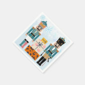 Serviette En Papier Blue Winter Snowflakes Nutcracker Baby shower (Coin)