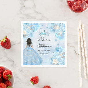 Serviette En Papier Blue Winter Wonderland Quinceanera Party