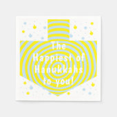 Serviette En Papier Blue Yellow Hanoukka Swirl Dreidel (Devant)