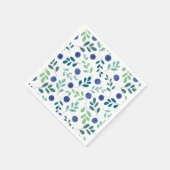 Serviette En Papier Blueberries avec Motif Feuille vert (Coin)