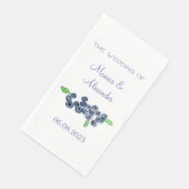 Serviette En Papier Blueberries Fruits de bleuets Fruits de mariage (Coin)