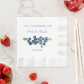 Serviette En Papier Blueberries Fruits de bleuets Fruits de mariage (En situation)