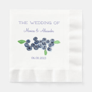 Serviette En Papier Blueberries Fruits de bleuets Fruits de mariage